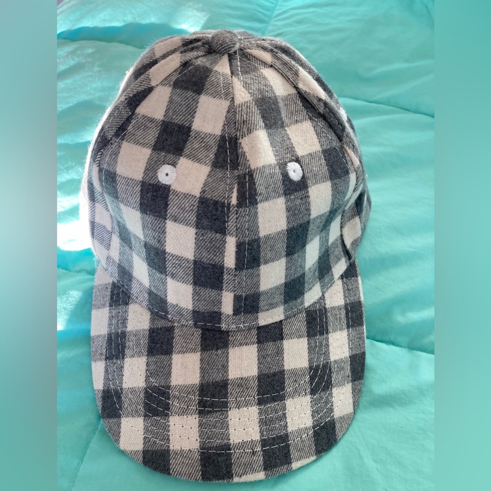 Plaid Cocus Pocus Gray Buffalo Check hat women’s black and white